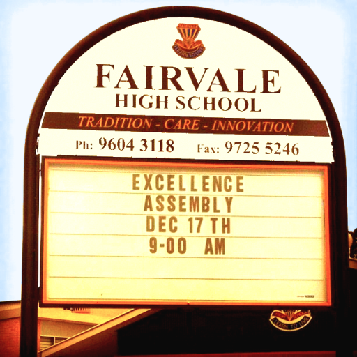 Notice for one of the largest annual formal asessmbly held in Fairvale High, the excellence assembly